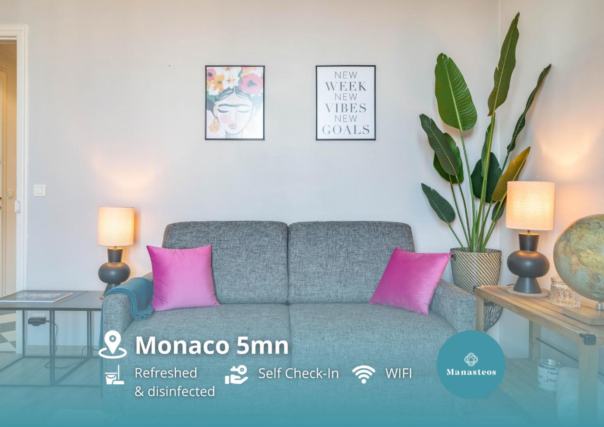 Frontiere De Monaco - Balconnet Vue Mer - Ba Apartman Beausoleil Kültér fotó